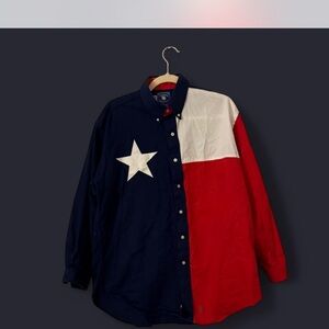 Texas Flag Button-Up Shirt - Vintage